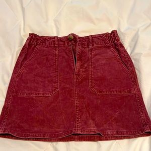 Maroon corduroy Super Stretch Skirt from American Eagle